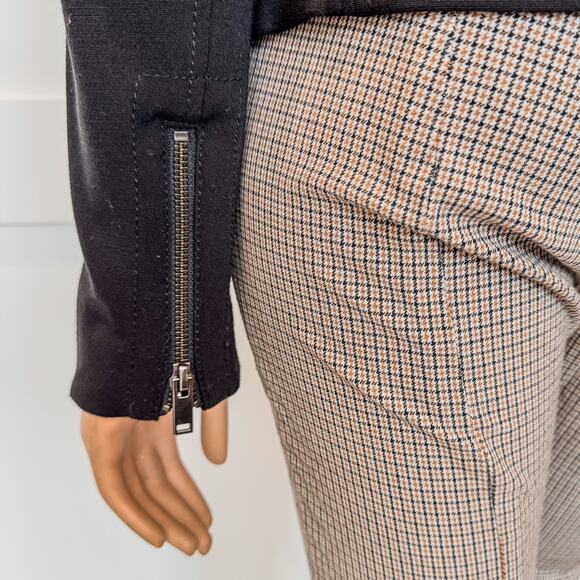 Banana Republic, Black Moto Jacket w Asymmetrical Full Front Zip-Women’s Size 10 - Picture 5 of 9